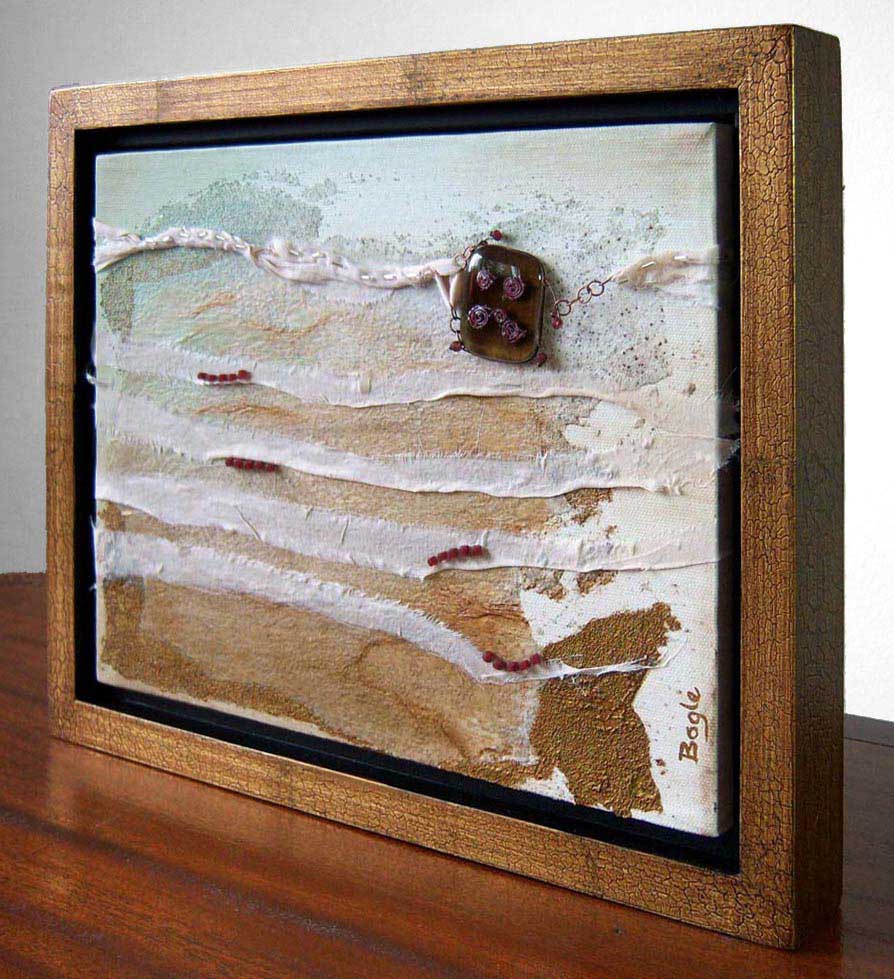Example of canvas art in a floater frame