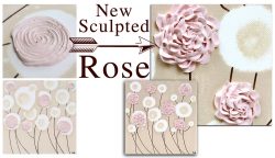 Comparison of new sculpted rose painting with old rose painting design