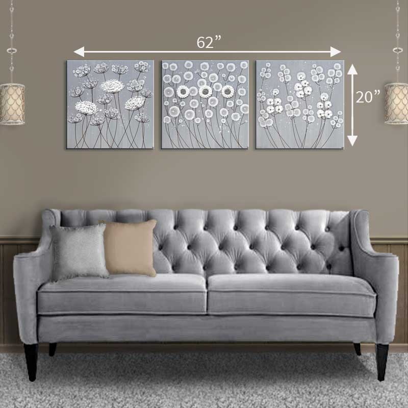 Neutral wall art in extra large size