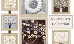Brown and gray wall art collection