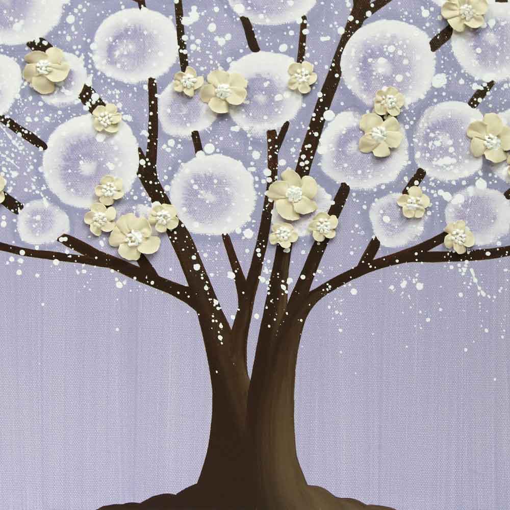Center view of nursery art lavender and khaki flowering tree