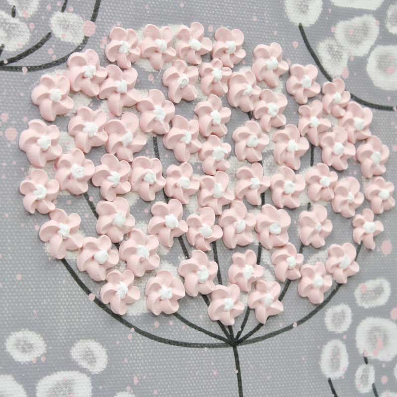 Lace Flower on nursery canvas art gray and pink flowers