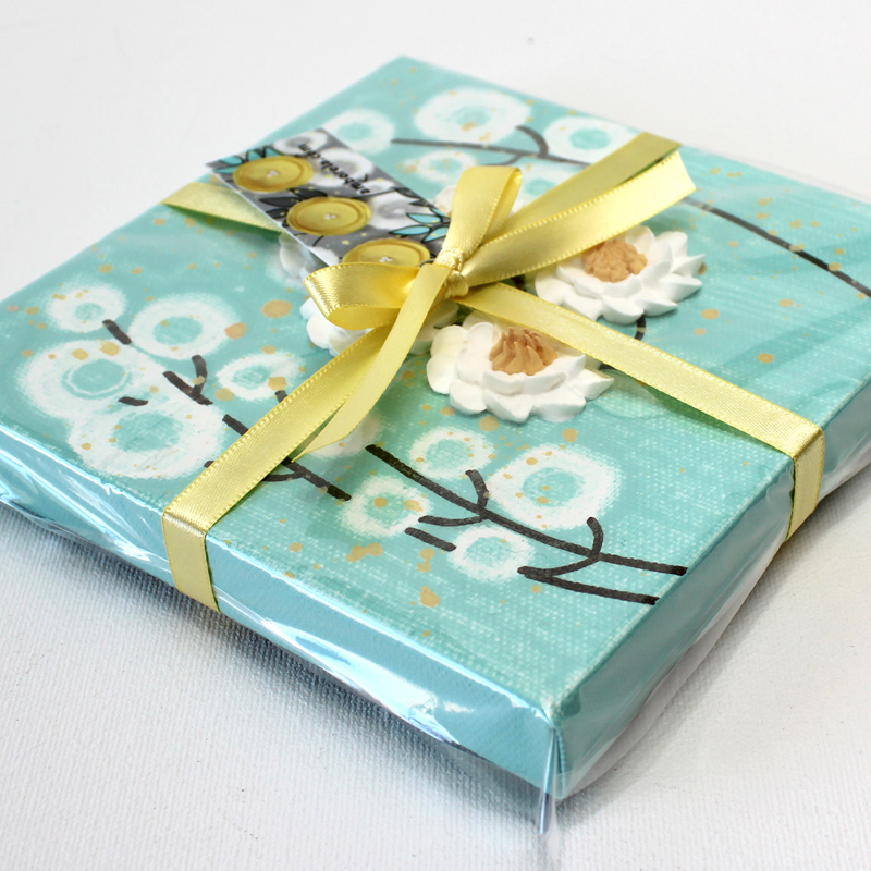 gift ready packaging on mini artwork