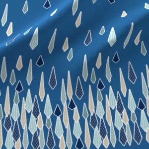 Fabric & Wallpaper: Falling Rain Border in Blue, Aqua