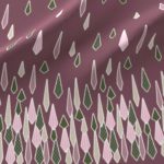 Fabric & Wallpaper: Falling Rain Border in Pink, Green