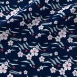 Fabric & Wallpaper: Hawaiian Floral in Navy, Burgundy