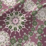 Fabric & Wallpaper: Large Mandalas in Pink, Green