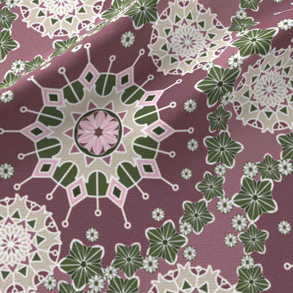 Large mandalas in pink and green
