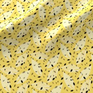 Fabric & Wallpaper: Leaf Prints in Yellow and Black
