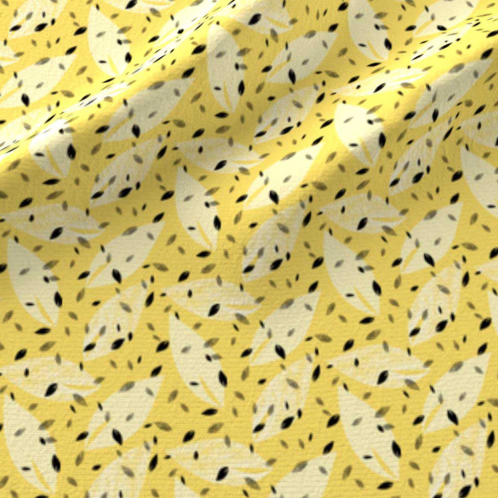 Leaf print in yellow and black