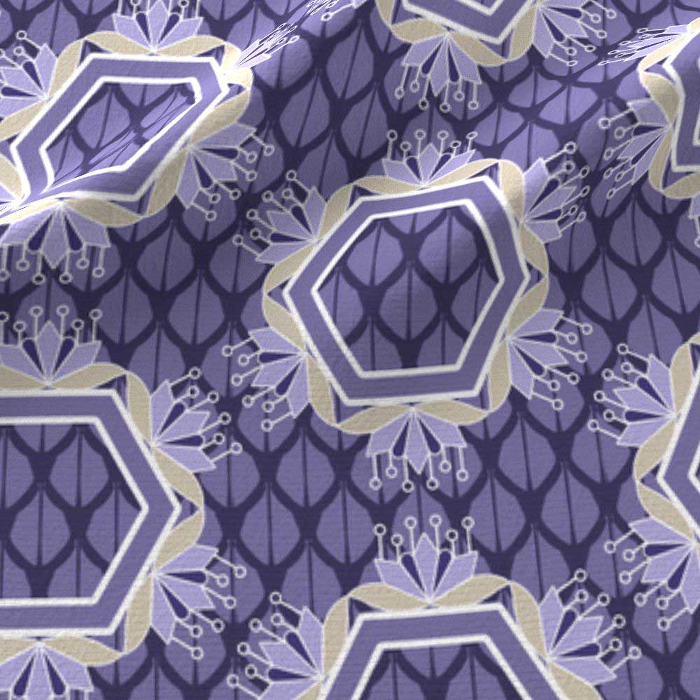 Lotus hexagons in violet purple