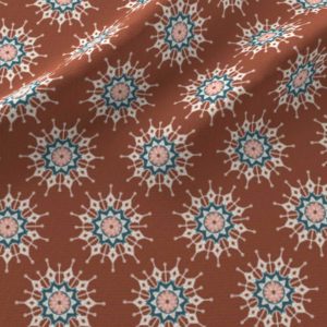 Fabric & Wallpaper: Small Mandalas in Terra Cotta