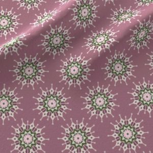 Fabric & Wallpaper: Small Mandalas in Pink, Green