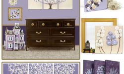 Nursery color scheme idea in lavender and khaki