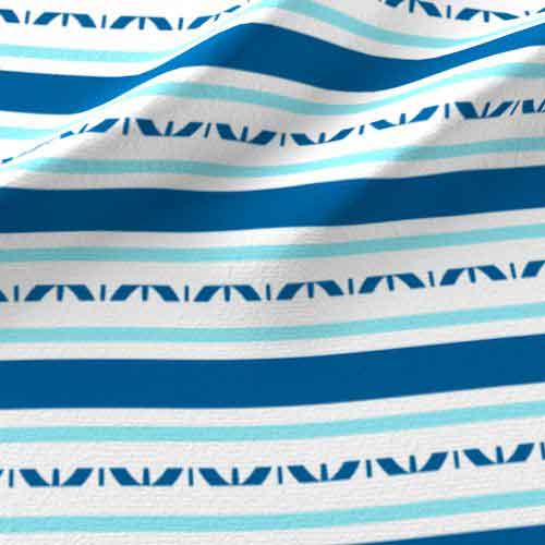 Blue and white stripe fabric