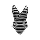Black and White Stripe Swimsuit