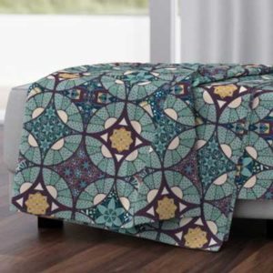 Fabric & Wallpaper: Art Deco Patchwork Cheater Quilt