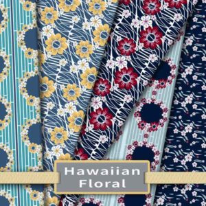 Hawaiian Floral Fabric & Wallpaper