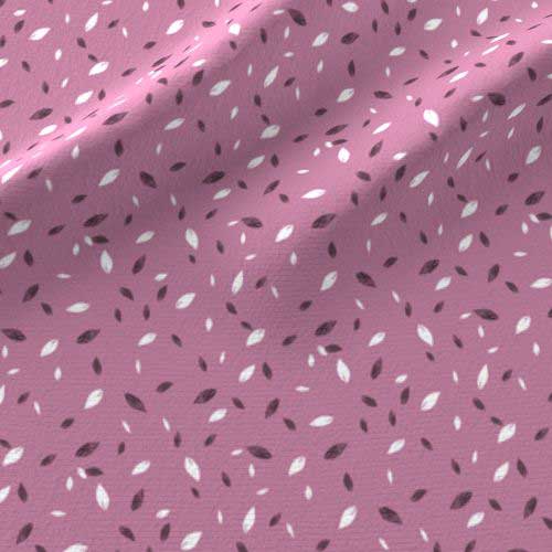 Primrose pink leaf print fabric