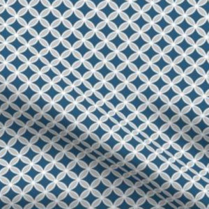 Fabric & Wallpaper: Butterfly Lattice in Blue, Gray