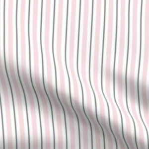 Fabric & Wallpaper: Vertical Stripes in Pink, Gray, White