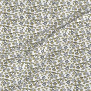 Fabric & Wallpaper: Rose Brambles in Gray, Yellow