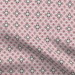 Fabric & Wallpaper: Geometric Quatrefoil in Pink, Gray