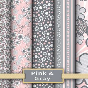 Pink & Gray Nursery Fabric & Wallpaper