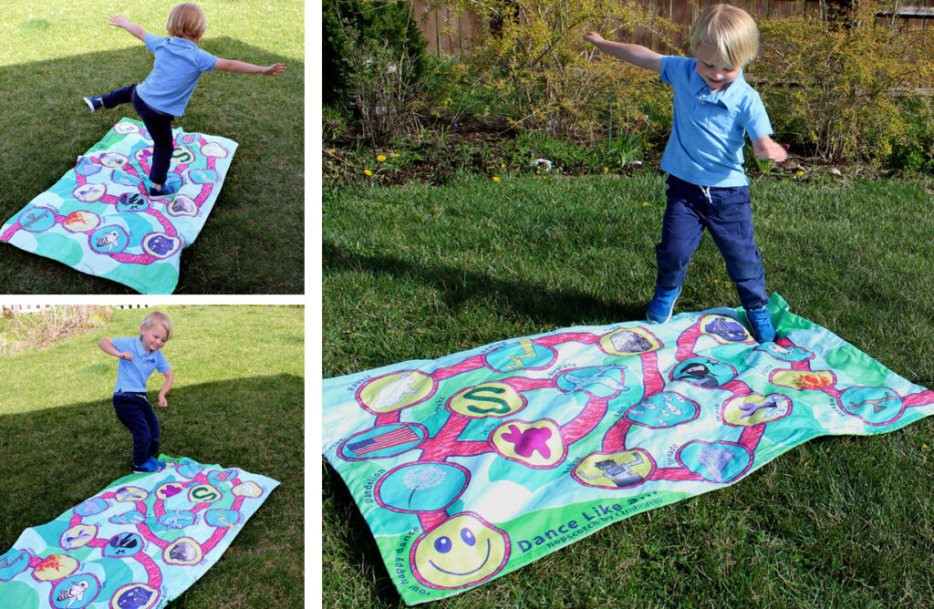 Dance like a hopscotch play mat for preschooler