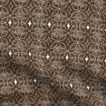 Fabric & Wallpaper: Brown Stone Inlay of Rose & Butterfly