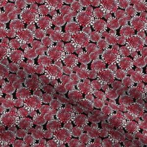 Fabric & Wallpaper: Bold Modern Dahlias in Red, Black