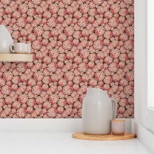Peach dahlia wallpaper