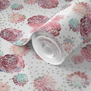 Fabric & Wallpaper: Boho Style Stamped Roses