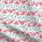 Fabric & Wallpaper: Red Stamped Roses