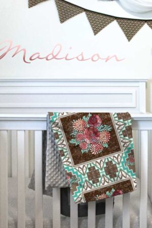 Fabric & Wallpaper: Boho Modern Wholecloth Floral Quilt