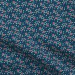 Fabric & Wallpaper: 4th of July Red Stars on Dark Blue
