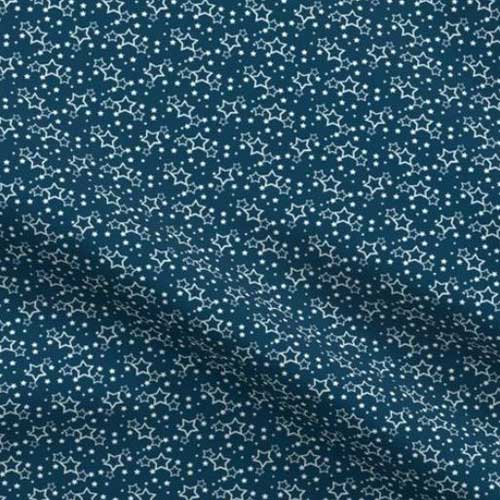 Small scale stars on dark blue fabric