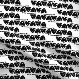 Fabric & Wallpaper: Black & White Triangle Stripe Abstract