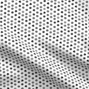 Fabric & Wallpaper: Small Black & White Marbles