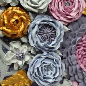 Purple & Gray Floral Rose Wedding Canvas Art, Custom Sign – Square