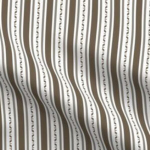 Fabric & Wallpaper: Art Deco Stripes in Gray and White
