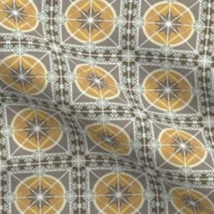 Fabric & Wallpaper: Art Deco Tile in Golden Yellow