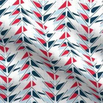 Patriotic fabric with red white and blue arrows
