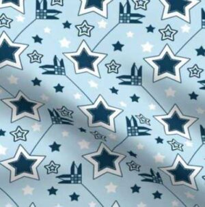 Fabric & Wallpaper: Blue Star Arrows