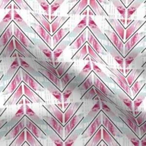 Fabric & Wallpaper: Valentine Arrows in Pink, Teal