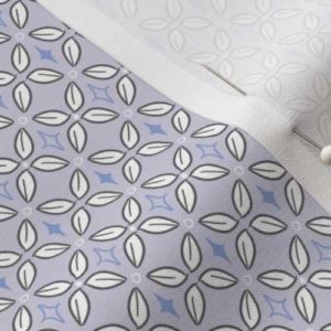 Fabric & Wallpaper: Butterfly Lattice, Purple, Gray