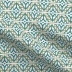 Fabric & Wallpaper: Diamond Trellis, Green, Teal