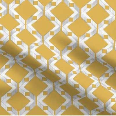 Lattice upholstery fabric in goldenrod yellow