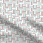 Fabric & Wallpaper: Easter Basketweave, Pink, Gray, Teal
