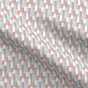 Fabric & Wallpaper: Color Block Bricks, Pink, Teal